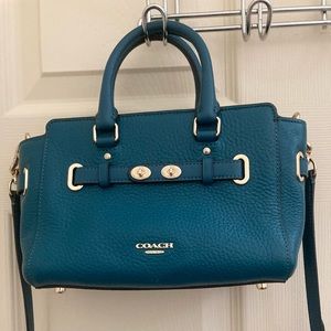 Coach Teal Blake carryall excellent like new